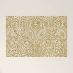 William Morris Vintage Bluebell Gold & Vellum Welcome Mat Gallery Image 1