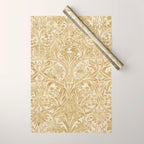 William Morris Vintage Bluebell Gold & Vellum Wrapping Paper Gallery Image 1