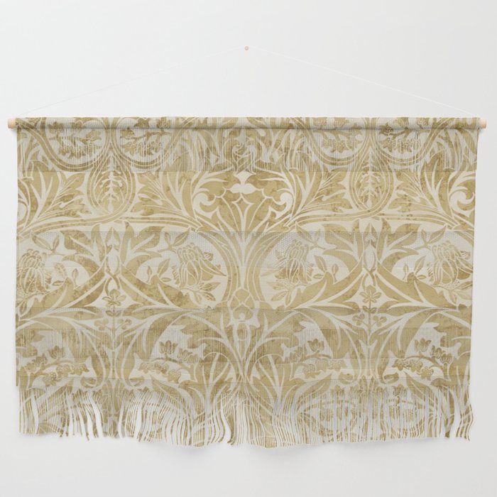 William Morris Vintage Bluebell Gold & Vellum Wall Hanging Gallery Image 1