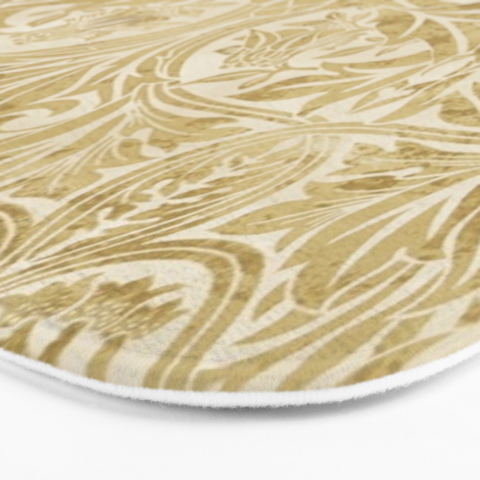 William Morris Vintage Bluebell Gold & Vellum Bath Mat Gallery Image 3