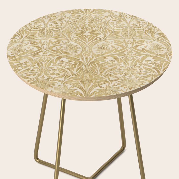 William Morris Vintage Bluebell Gold & Vellum Side Table Gallery Image 2