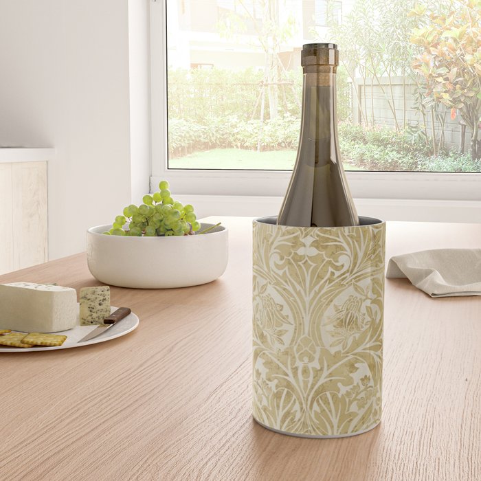 William Morris Vintage Bluebell Gold & Vellum Wine Chiller Gallery Image 4