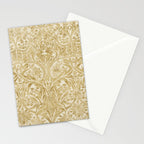 William Morris Vintage Bluebell Gold & Vellum Stationery Card Gallery Image 2