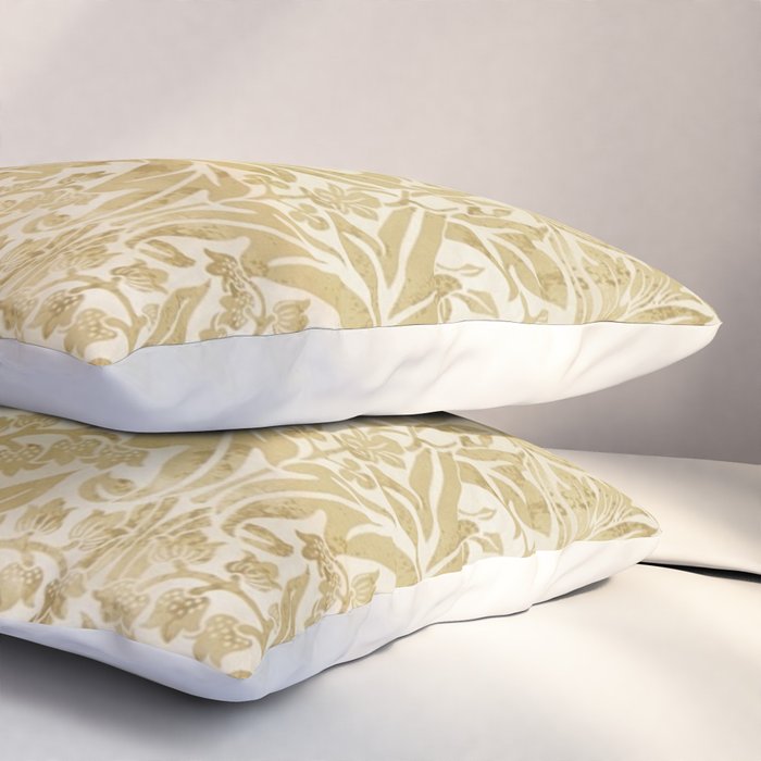 William Morris Vintage Bluebell Gold & Vellum Pillow Sham Gallery Image 3