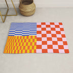 Retro Checkerboard Collage 03 Rug Gallery Image 1