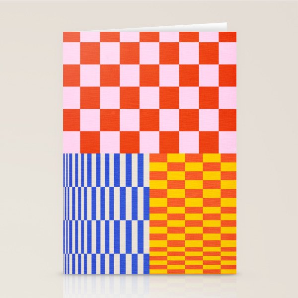 Retro Checkerboard Collage 03 Stationery Card Gallery Image 2