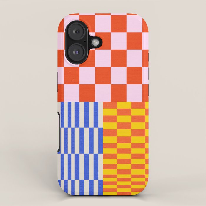 Retro Checkerboard Collage 03 iPhone Case Gallery Image 1