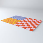 Retro Checkerboard Collage 03 Rug Gallery Image 3