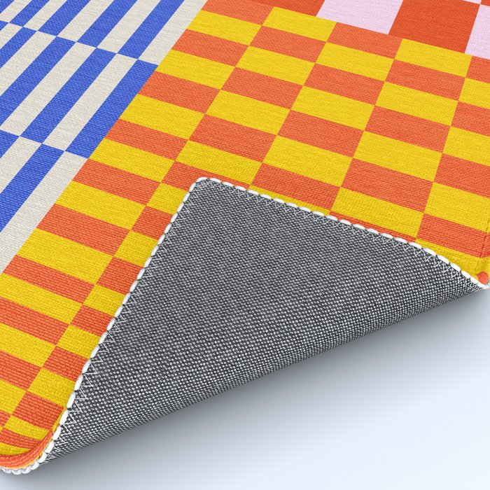 Retro Checkerboard Collage 03 Rug Gallery Image 4