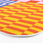 Retro Checkerboard Collage 03 Bath Mat Gallery Image 3