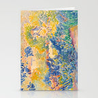 Henri-Edmond Cross Neo-Impressionism Pointillism The Artist's Garden at St. Clair Watercolor Paintin Stationery Card Gallery Image 2