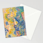 Henri-Edmond Cross Neo-Impressionism Pointillism The Artist's Garden at St. Clair Watercolor Paintin Stationery Card Gallery Image 2