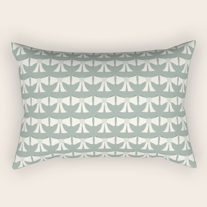 Vintage Bows XIV Green Sage Rectangular Pillow Gallery Image 1