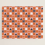 Halloween Checkered Print in Pink Jigsaw Puzzle Gallery Image 1