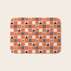 Halloween Checkered Print in Pink Bath Mat Gallery Image 1