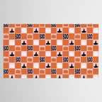 Halloween Checkered Print in Pink Tablecloth Gallery Image 2