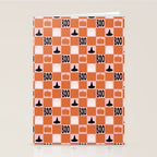 Halloween Checkered Print in Pink Stationery Card Gallery Image 2