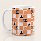 Halloween Checkered Print in Pink Coffee Mug Gallery Image 3
