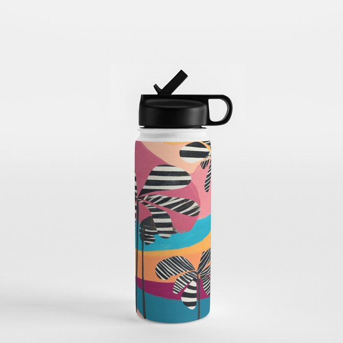 Tropical Sunset Palms I Water Bottle Gallery Image 1