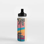 Tropical Sunset Palms I Water Bottle Gallery Image 2