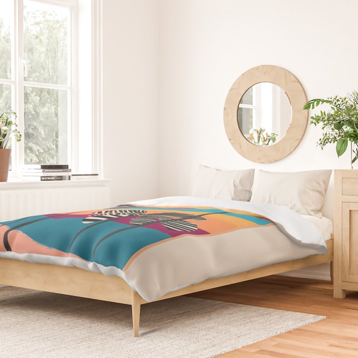 Tropical Sunset Palms I Duvet Cover Gallery Image 2