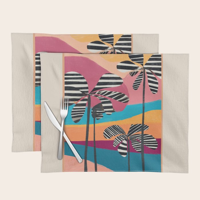Tropical Sunset Palms I Placemat Gallery Image 1