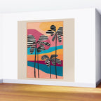 Tropical Sunset Palms I Wall Mural Gallery Image 2