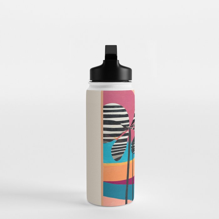 Tropical Sunset Palms I Water Bottle Gallery Image 3