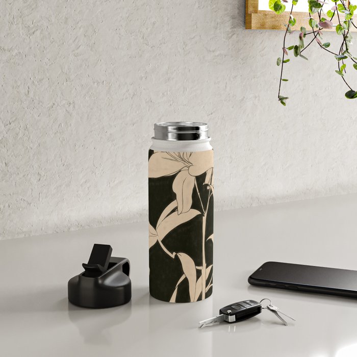Minimalist Flowers 6 Water Bottle Gallery Image 4
