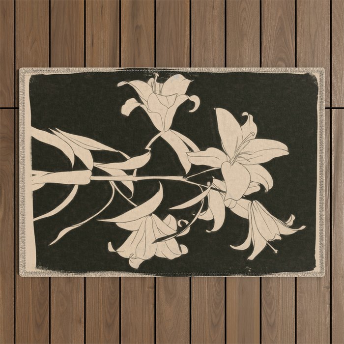 Minimalist Flowers 6 Outdoor Rug Gallery Image 1