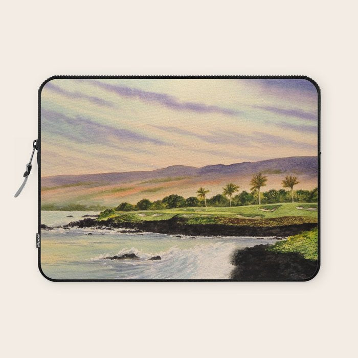 Mauna Kea Golf Course Hawaii Hole 3 Laptop Sleeve Gallery Image 1