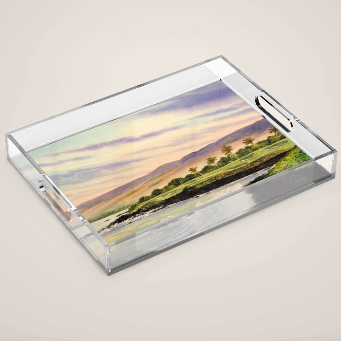 Mauna Kea Golf Course Hawaii Hole 3 Acrylic Tray Gallery Image 1