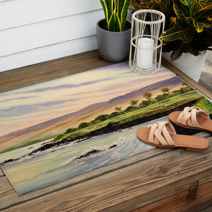 Mauna Kea Golf Course Hawaii Hole 3 Outdoor Rug Gallery Image 2
