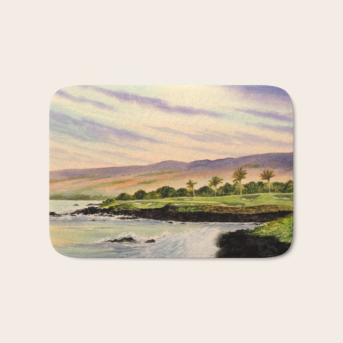 Mauna Kea Golf Course Hawaii Hole 3 Bath Mat Gallery Image 1