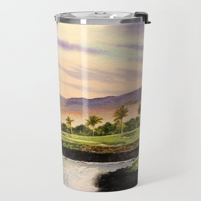 Mauna Kea Golf Course Hawaii Hole 3 Travel Mug Gallery Image 2