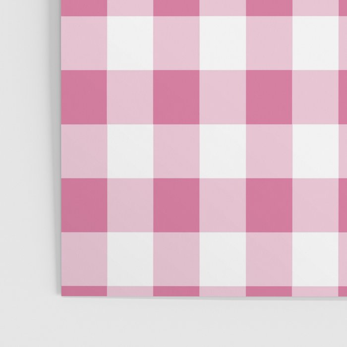 Gingham Large Pink White Poster Gallery Image 3