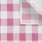 Gingham Large Pink White Wall Tapestry Gallery Image 3