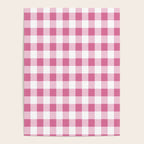 Gingham Large Pink White Poster Gallery Image 4