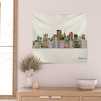 richmond virginia skyline Wall Tapestry Gallery Image 2