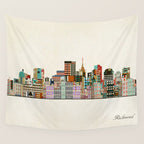 richmond virginia skyline Wall Tapestry Gallery Image 4
