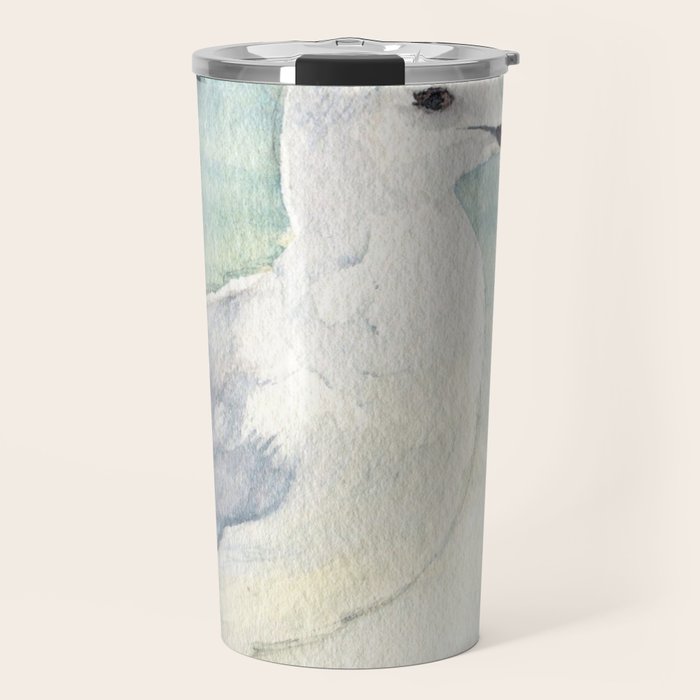 Seagull on the beach Travel Mug Gallery Image 1