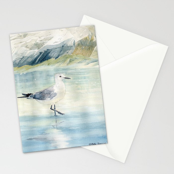 Seagull on the beach Stationery Card Gallery Image 2