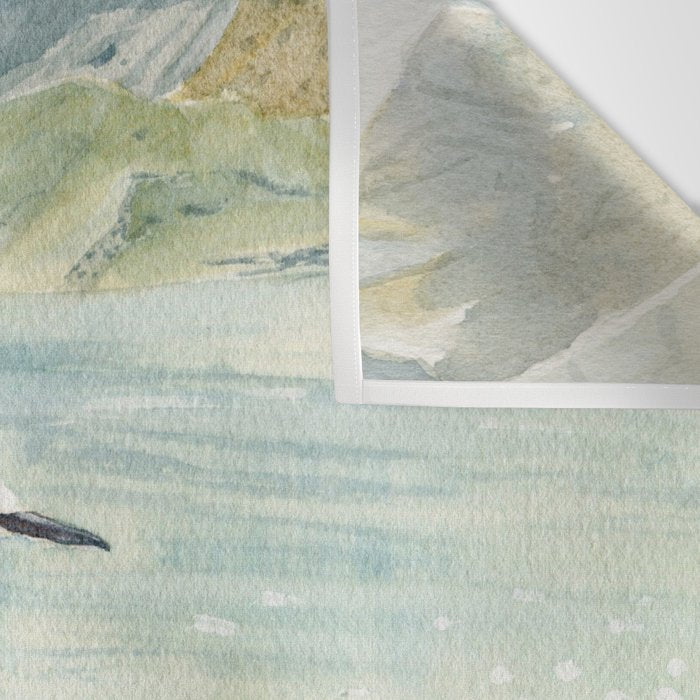 Seagull on the beach Wall Tapestry Gallery Image 3