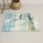 Seagull on the beach Rug Gallery Image 1