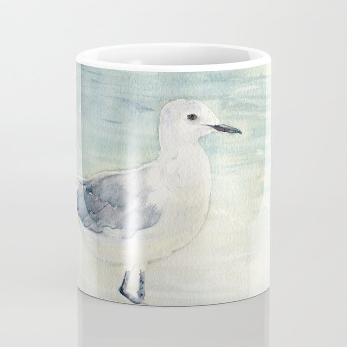Seagull on the beach Coffee Mug Gallery Image 4