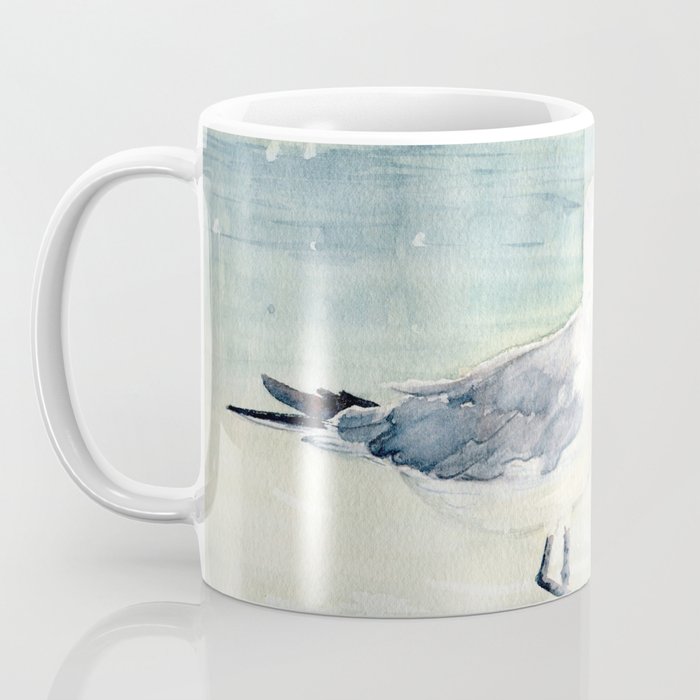 Seagull on the beach Coffee Mug Gallery Image 3