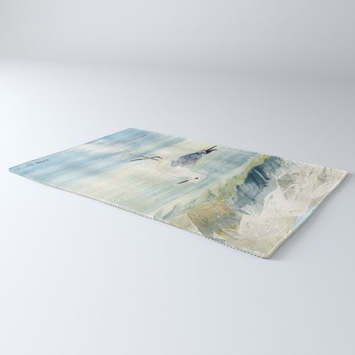 Seagull on the beach Rug Gallery Image 3