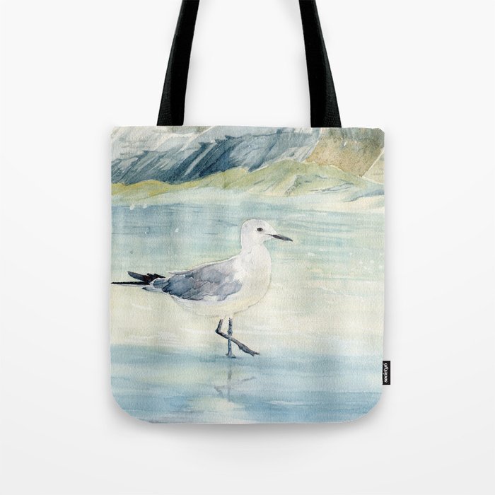 Seagull on the beach Tote Bag Gallery Image 1