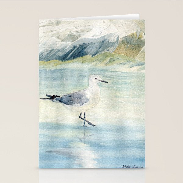 Seagull on the beach Stationery Card Gallery Image 2