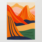 Abstract nature mountain landscape art Poster Gallery Image 4